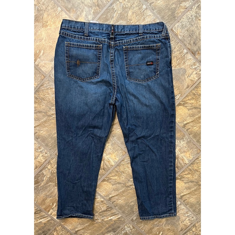 Ariat FR M3 Loose Fit Jeans Men 42x30 Blue Flame Resistant Workwear - Picture 4 of 9